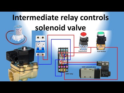 solenoid valve installation | Solenoid valve control wiring using relay | pneumatic cylinder control