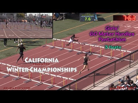 2018 TF - Winter Champs - 60 Hurdles (Girls, Pentathlon, 3 Heats)