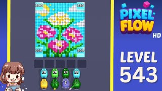 Pixel Flow Level 543 Solution Walkthrough