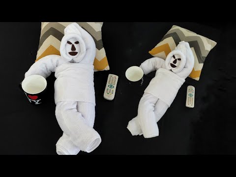 GREAT! | Relaxing SNOWMAN | folding towel | towel art