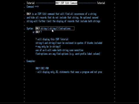 ISPF Edit ONLY Command