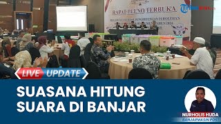 Suasana Rekapitulasi Penghitungan Suara Pileg di Kabupaten Banjar Dijaga Aparat Kepolisian Berlapis
