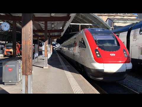 Ausfahrt des (SBB RABDe 500 ICN) Beim Bahnhof St. Gallen