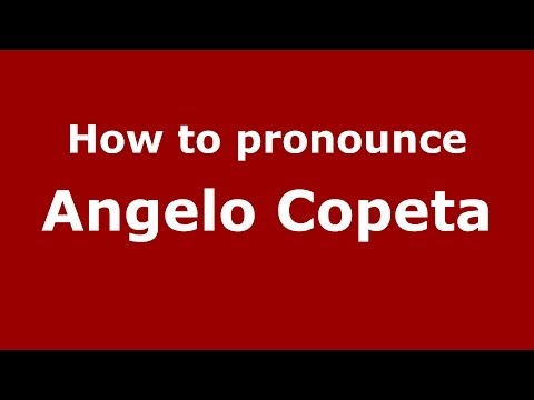 How to pronounce Angelo Copeta (Italian/Italy)  - PronounceNames.com