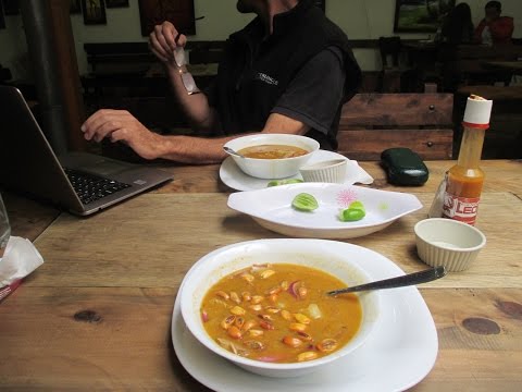 Seafood Restaurant: Tuna Soup (Encebollado) in Cuenca Ecuador