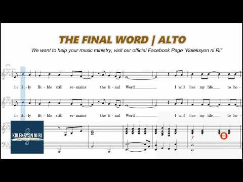 The Final Word | Alto | Vocal Guide by Sis. Christine Quelbio