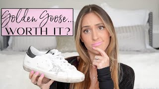 GOLDEN GOOSE REVIEW//Are they really worth it how to tie laces, P448 comparison, sizing