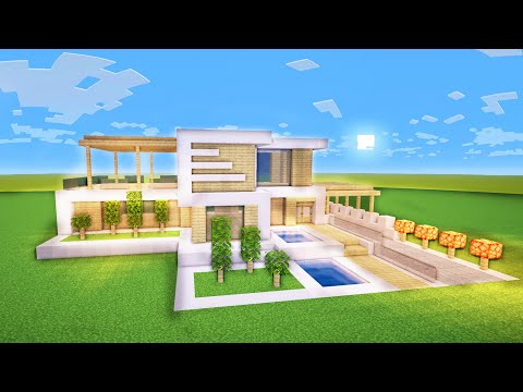 Minecraft Modern House (Easy Tutorial 1.19) - Easy Modern House in Minecraft 1.19