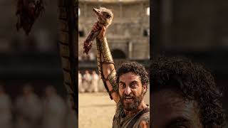 O Gladiador Maluco e o Avestruz.  #history #curiosidadeshistoricas #curiosidades #historia #series
