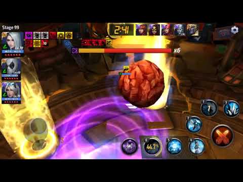 Marvel Future Fight T3 Deadpool & Luna vs WBU Ebony (stage 99)