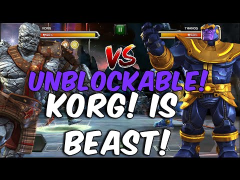 KORG All Abilities, Special Attacks and Gameplay - Marvel Contest of Champions