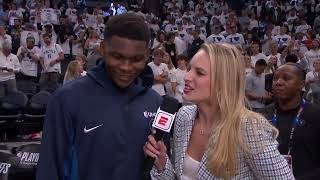 Anthony Edwards & Jaden McDaniels ESPN Postgame Interview With Katie George