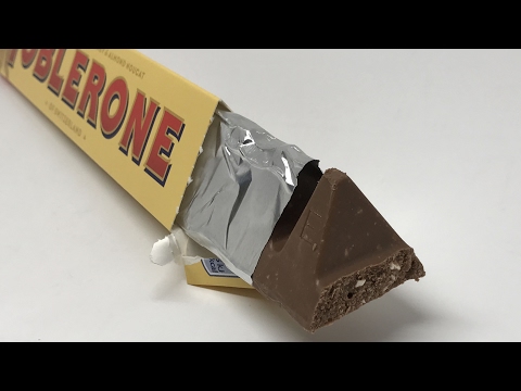 Toblerone (Swiss Milk Chocolate with Honey & Almond Nougat) Unboxing