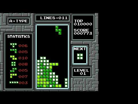 I broke the rules of NES tetris by getting exactly 1 mino in the matrix
