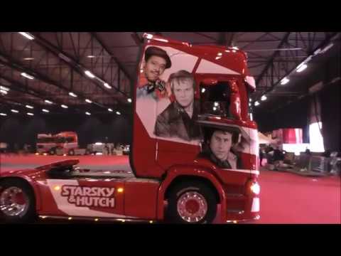 Truck Show Ciney 2018, the departure of the trucks, open pipes, red carpet, www.truck-pics.eu