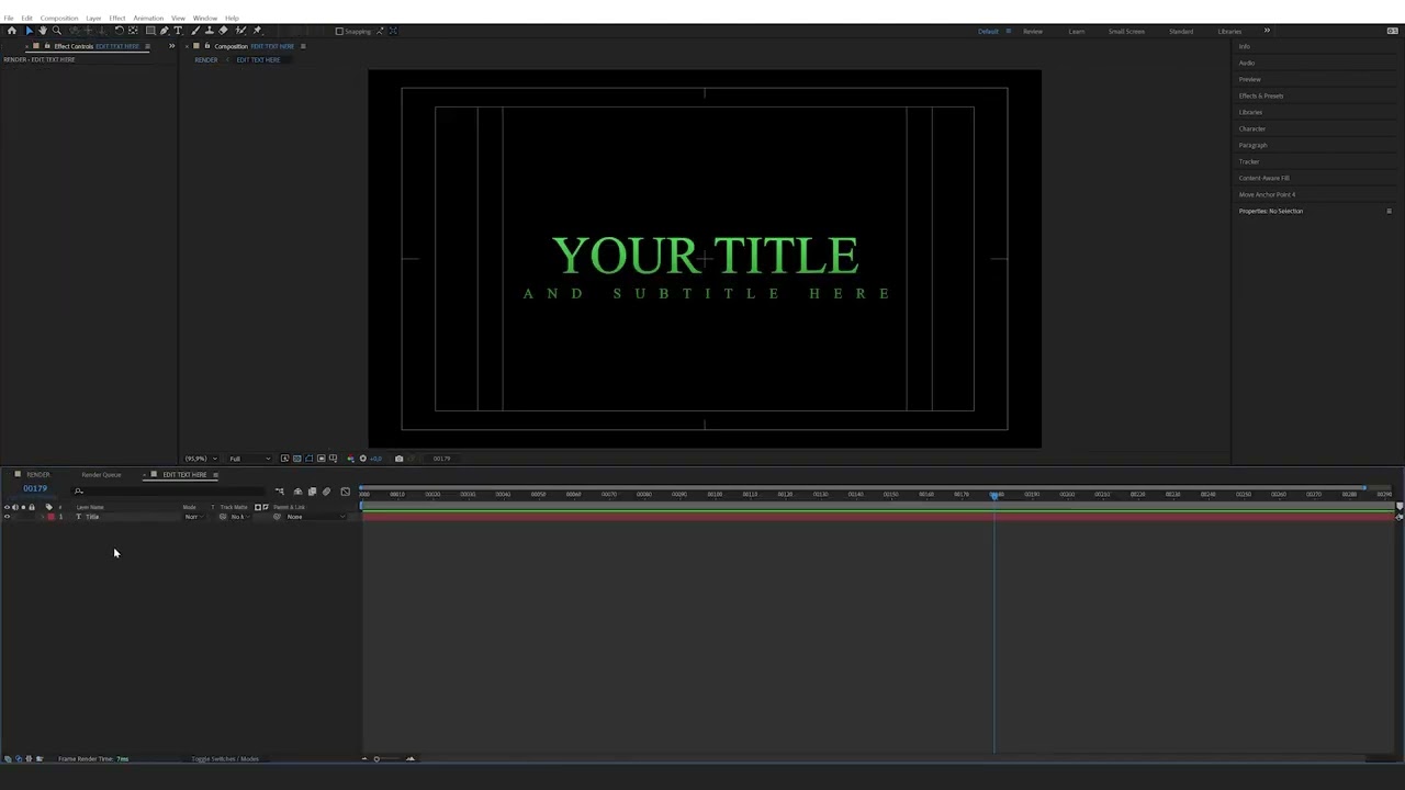 How to edit the Cinematic Movie Trailer in After Effects