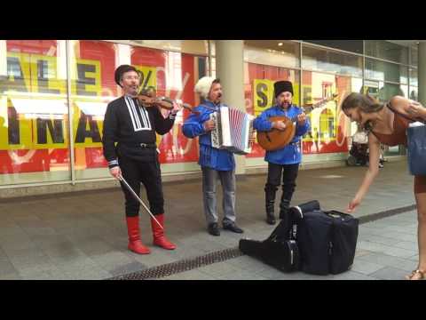 Russische Straßenmusiker in Leipzig am 12.07.2016