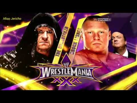 WWE Wrestlemania 30 Match Card HD The Undertaker vs Brock Lesnar