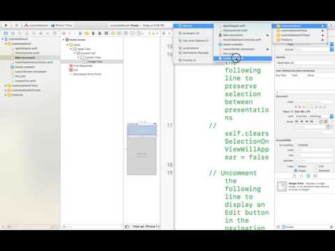 Add a custom cell class IOS application