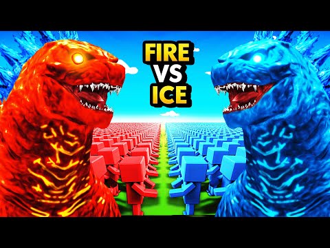 Fire Godzilla VS Ice Godzilla