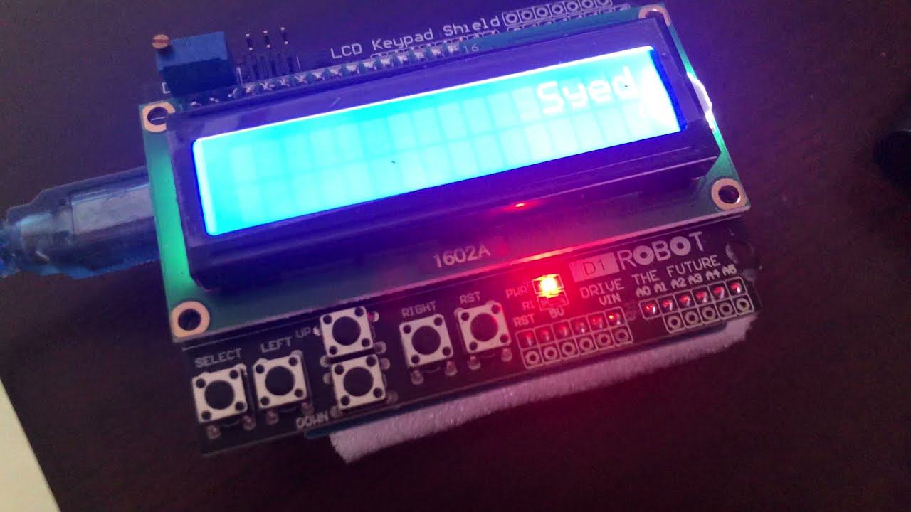 Use LCD keypad shield with Arduino, How to scroll the text