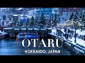 Otaru Christmas Winter Walk ️ Hokkaido Japan 4K Walk Relaxing Winter Ambience Sounds