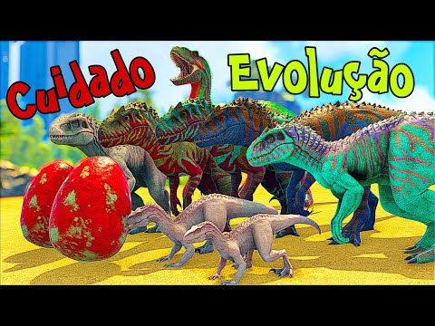 100 Dias Como Dinossauro Cuidando e Protegendo os Bebês Indominus e Dinossauros PODEROSOS! ARK 2