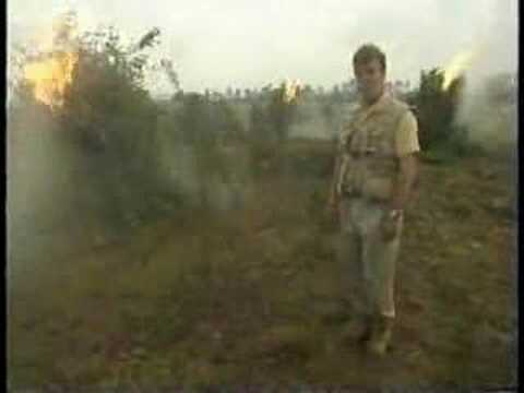 Soldiers burning drugs Reporter losing it