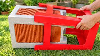 Turning a Plastic Chair Into a Stunning Concrete Planter! Brilliant DIY Idea