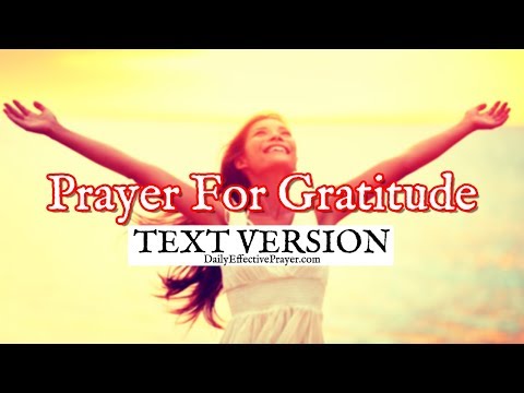 Prayer For Gratitude (Text Version - No Sound) Video