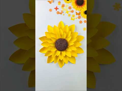 DIY Paper Sunflower, Paper Flower Template, SVG Cut Files, Fall Decor, Crafty Mom #papercraft #diy