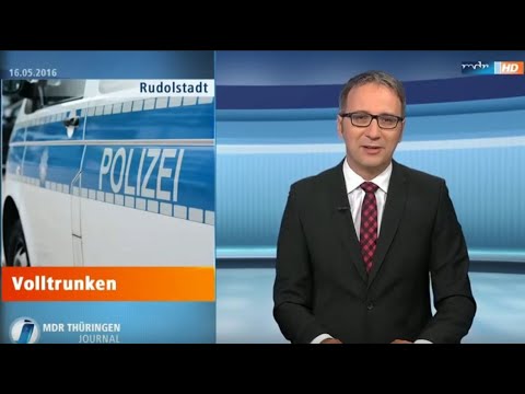 Lachanfall in den MDR Nachrichten 2016 / Bericht über betrunkene Autofahrer (Moderator D. Baumbach)