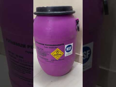 Potassium permanganate crystals