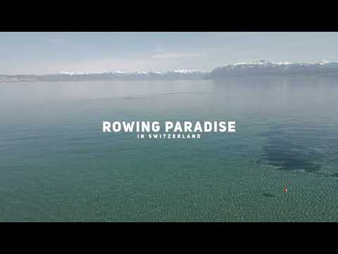 Leisure rowing in paradise: enjoying turquoise waters of Geneva lake on a LiteSport 5.0