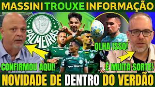MASSINI SOLTOU BAITA NOTÍCIA DO PALMEIRAS AGORA. "PAULINHO TÁ 100% PRONTO.