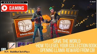 How to level Collection Book / Opening Legendary Troll Stash LLama Reward - Fortnite Save the World