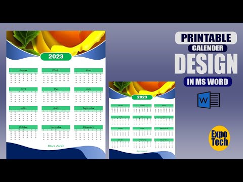 Créer et Imprimer son Calendrier avec Microsoft Word