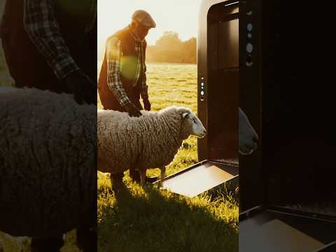 Sheep In, Magic Out! ✨ This 4K Golden Hour Shearing is Unreal!" #shorts #farming #sheep