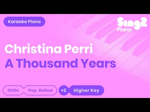 Christina Perri - A Thousand Years (Higher Key) Piano Karaoke