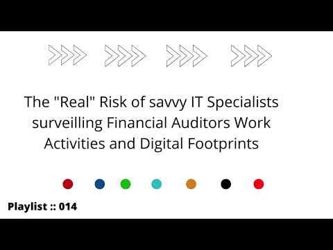 014 :::: Cautionary Note: Risk of Savvy IT Specialist surveilling Financial Auditor Work Activities