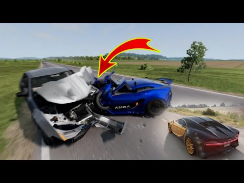Highway out of control high speed Car Crashes (#44) BeamNG.Driving
