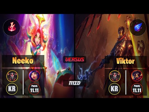 GrandMaster NEEKO [Electrocute] (Mid) VS  VIKTOR - Grandmaster KR Patch 11.11