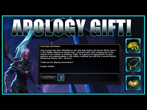 MYTHIC Adventurer Choice Pack APOLOGY GIFT for Demon Wings MISTAKE! - Neverwinter