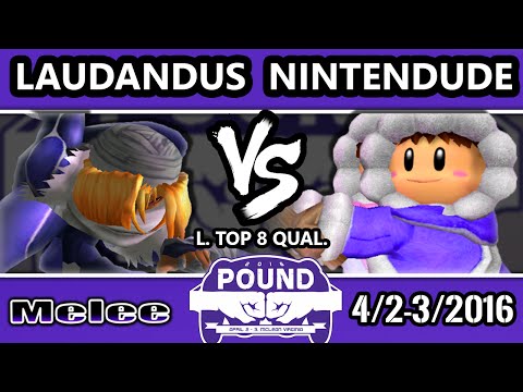 Pound 2016 - Nintendude (Ice Climbers) Vs. Laudandus (Sheik) - Losers Round 4 - SSBM