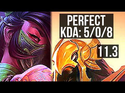 AKALI vs AZIR (MID) | 5/0/8, Rank 5 Akali, 300+ games, Rank 28 | EUW Challenger | v11.3