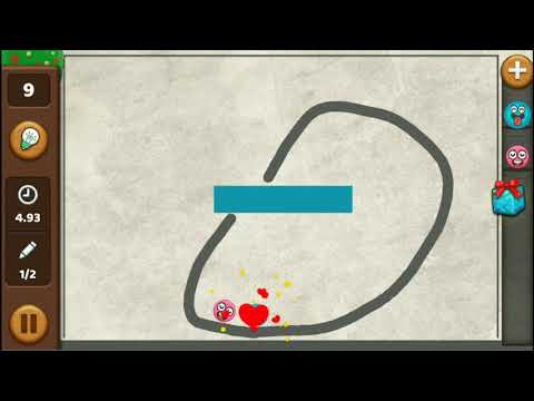 Ball Physics Puzzle : Love Brain Drop On It Video