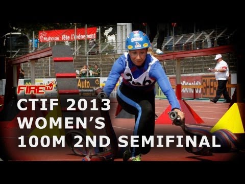 CTIF Mulhouse 2013 womens 100m obstacles 2nd semifinal run Subrtova Maresova Jirousova Krayzlova