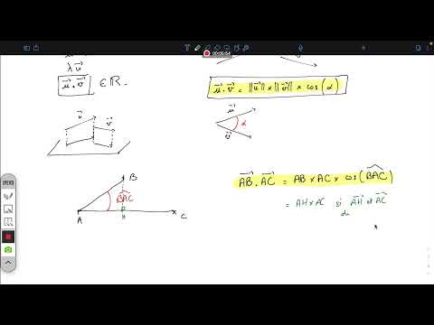 Définition et propriétés du produit scalaire [Terminale spécialité] [Géométrie]