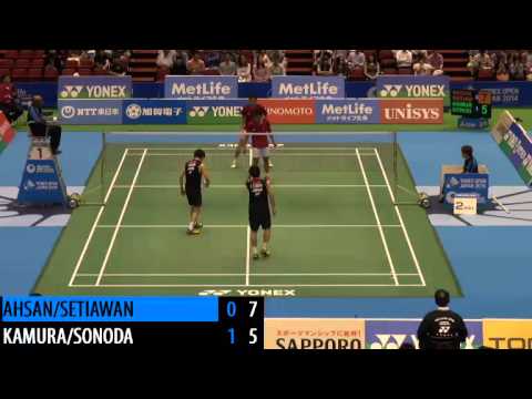 R16 - MD - M.Ahsan / H.Setiawan vs Kamura T. / Sonoda K. - 2014 Badminton Japan Open