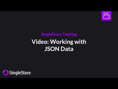 Working with JSON (Part 1 of 4, Working with JSON Introduction)